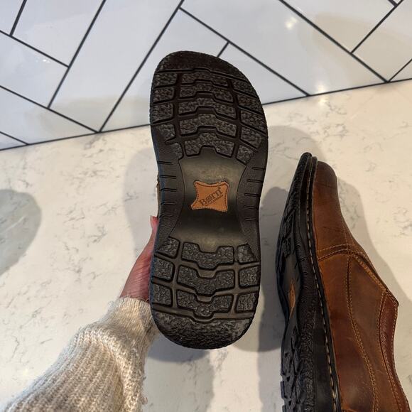 Born Blast III Brown leather slip on loafer size 14 wide minimalist neutral - Picture 6 of 7